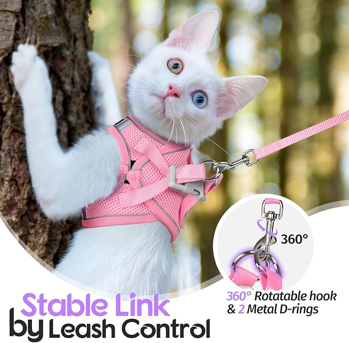 Dooradar Cat Harness and Leash Set, Escape Proof Lightweight Kitten Harness - Image 7