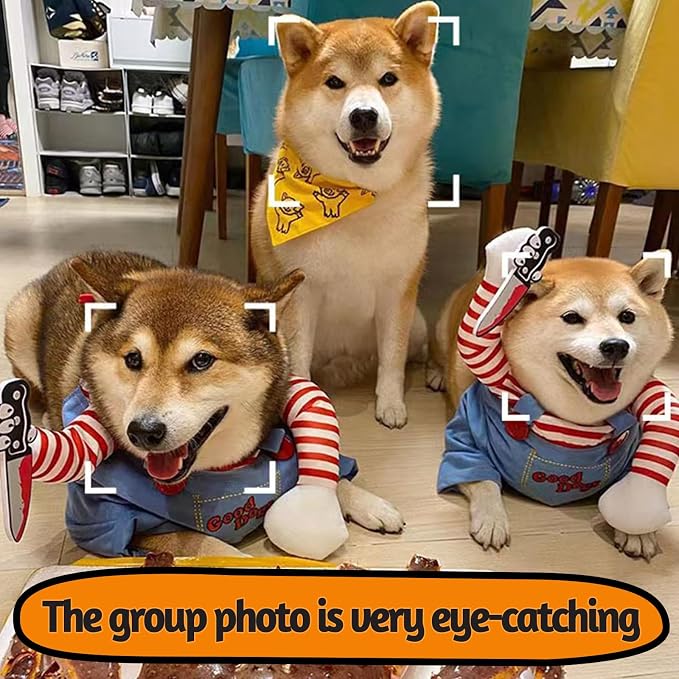 Pet Deadly Doll Dog Costume, Novelty Halloween Christmas Costumes Funny Dog - Image 7