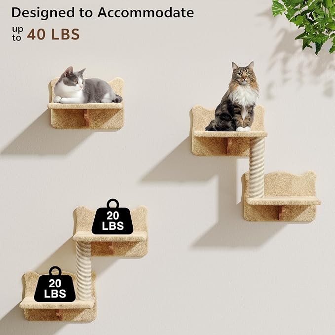 Cat Wall Shelves, Wall Mounted Cat Shelf Furniture - Image 4