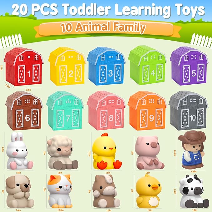 Learning Toys for 1, 3 Year Old Toddlers, Matching & Sorting Fine Motor Games - Image 5