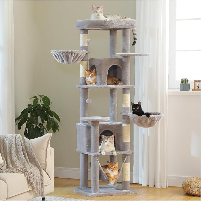 PAWZ Road Tall Cat Tower, 70 Inch Cat Tree by PAWZRoad