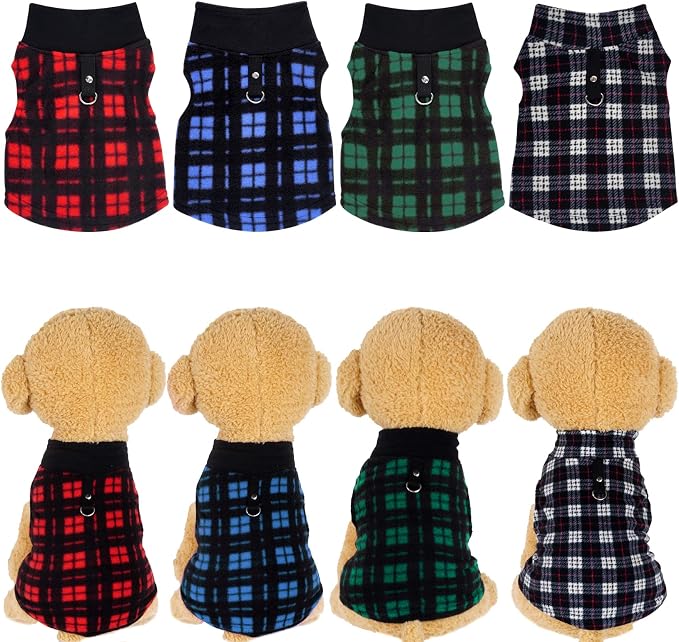 Rbenxia 4 Buffalo Plaid Dog Sweaters - Image 3