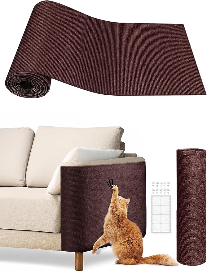 Cat Scratch Mat Furniture Protector, Eco-Friendly DIY Trimmable Self-Adhesive by Waestcia