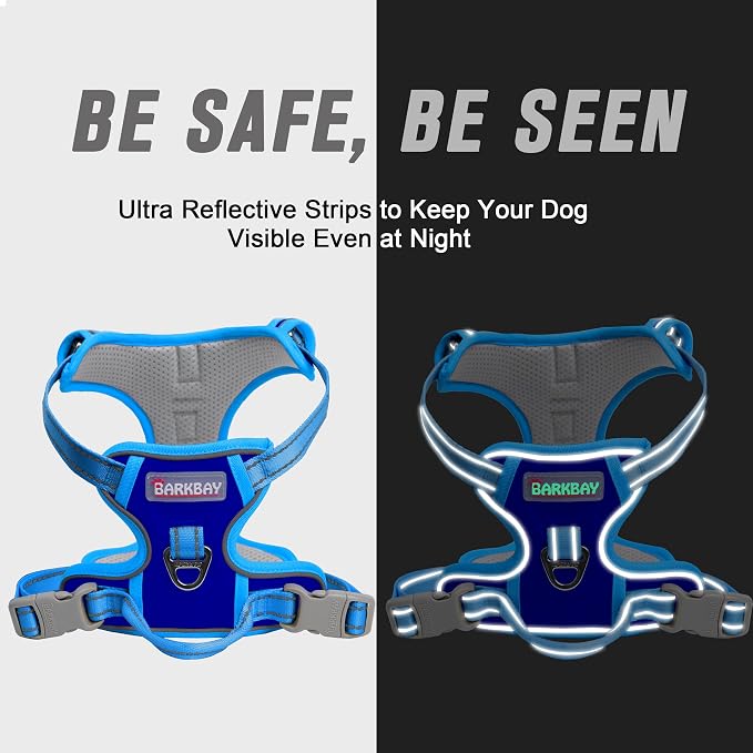 BARKBAY No Pull Dog Harness Front Clip Heavy Duty Reflective Easy Control Handle - Image 5