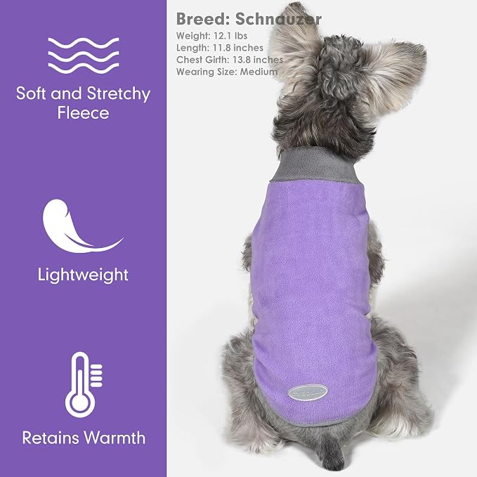cyeollo 2 Pack Fleece Dog Sweater Pullover Sweatshirt Reflective Lightweight - Image 7