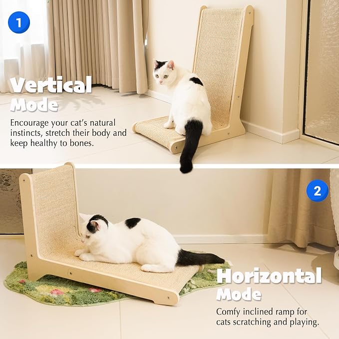 PETKARAY 105° Sisal Cat Scratcher, Sisal Scratch Pad - Image 3