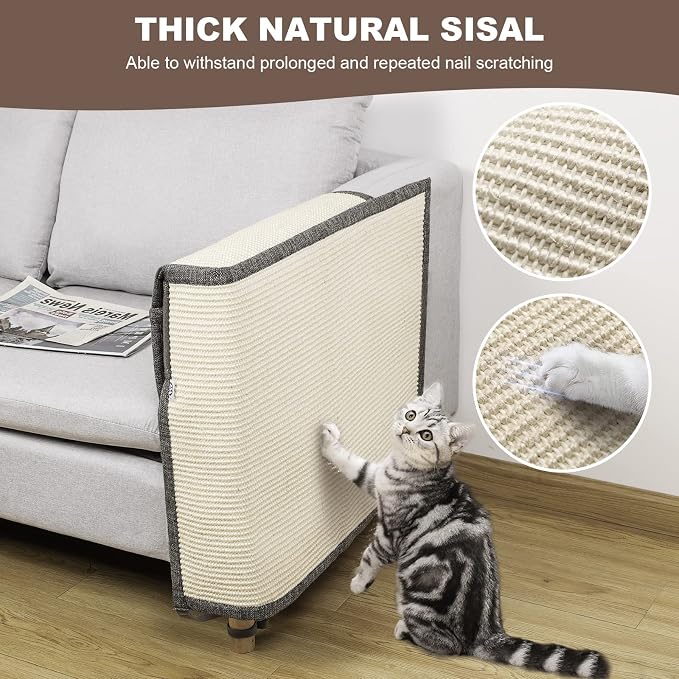 Upgraded Cat Scratch Sisal Sofa Protector, Furniture Couch Protector from Cat - Image 3