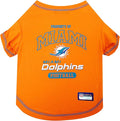NFL Miami Dolphins Dog T-Shirt for Pets, Size Medium. Officially Licensed Pet by PETSFIRST