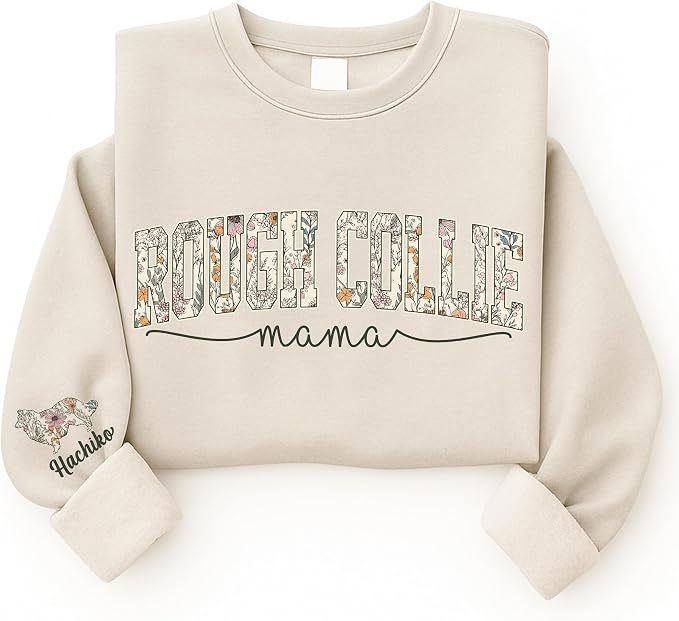 Personalized Dog Mom Sweatshirt, Dog Lover Crewneck, Gift Idea - Image 4