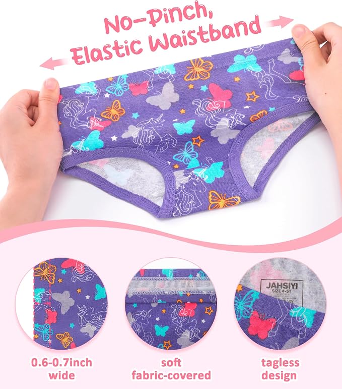 Girls and Toddlers 100% Cotton Underwear Tagless Soft Panties Size 2-3T - Image 3