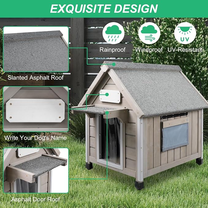 PetsCosset 20.5" L Outdoor Dog House - Image 4