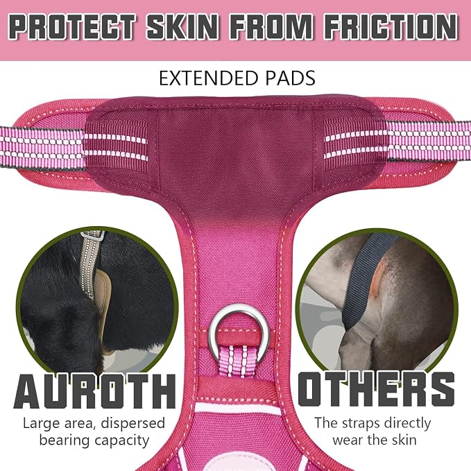 Auroth Tactical Dog Harness for Large Dogs No Pull Adjustable Pet Harness - Image 3