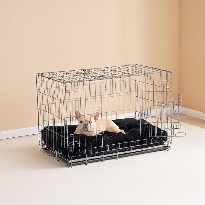 EHEYCIGA Fluffy Dog Crate Bed for Medium Dogs, Plush Faux Fur Crate Pad - Image 8
