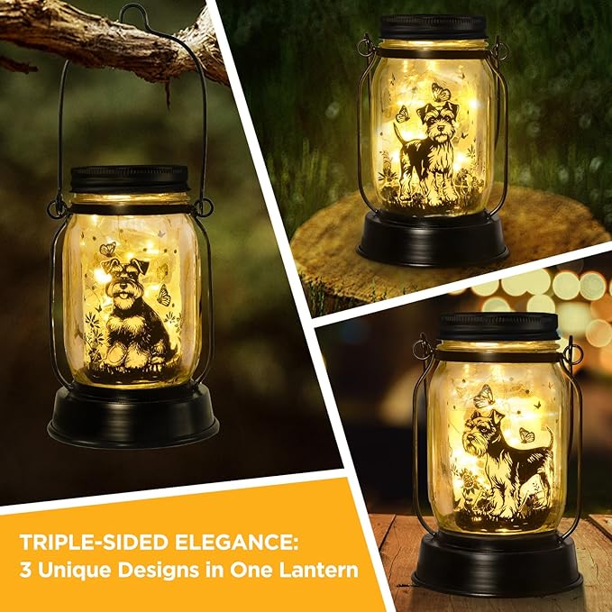 kyoryuger Schnauzer Gifts for Women/Men Schnauzer Solar Lanterns Dog Mom - Image 2