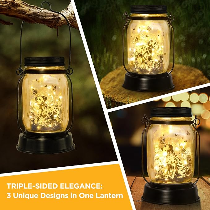 Dalmatian Gifts for Women/Men Dalmatian Solar Lanterns Mom Birthday Spotted Dog - Image 2