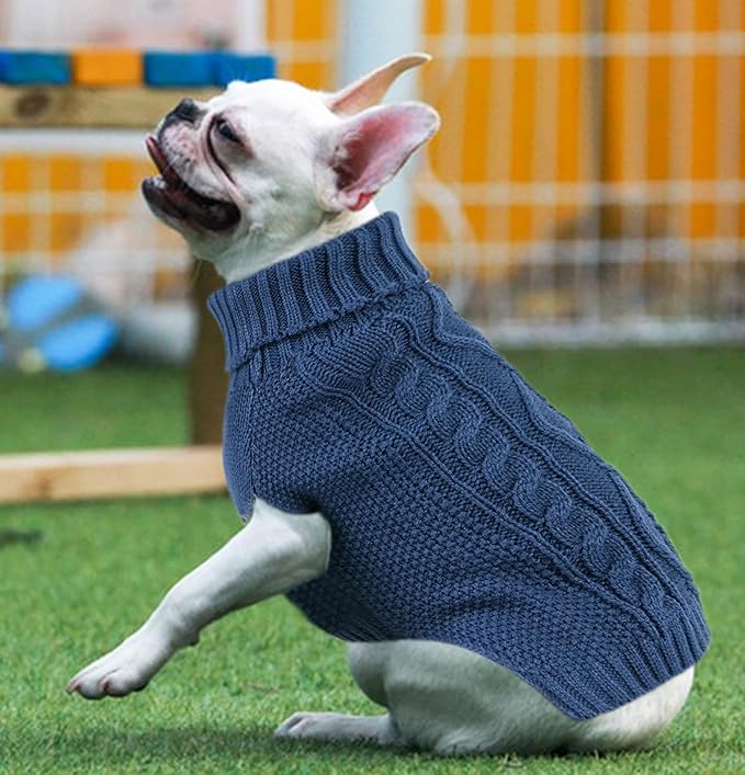 Cute Puppy Turtleneck Sweater for Small Dogs - Image 2