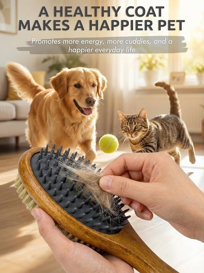 TAKAVU Short Hair Dog & Cat Deshedding Brush - Image 7