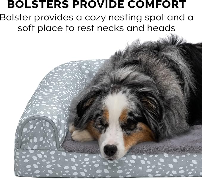 Furhaven Cooling Gel Dog Bed for Large Dogs w/ Removable Bolsters & Washable - Image 12