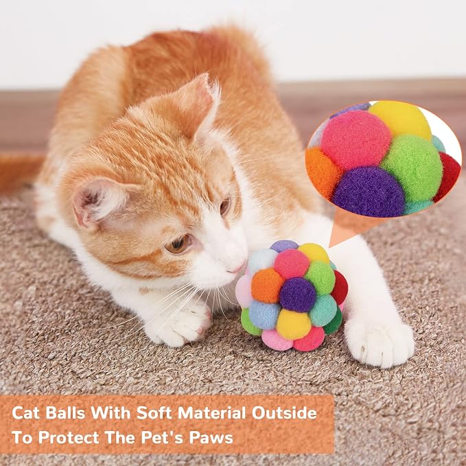 Retro Shaw Cat Toys Balls, Interactive Kitten Toys - Image 8