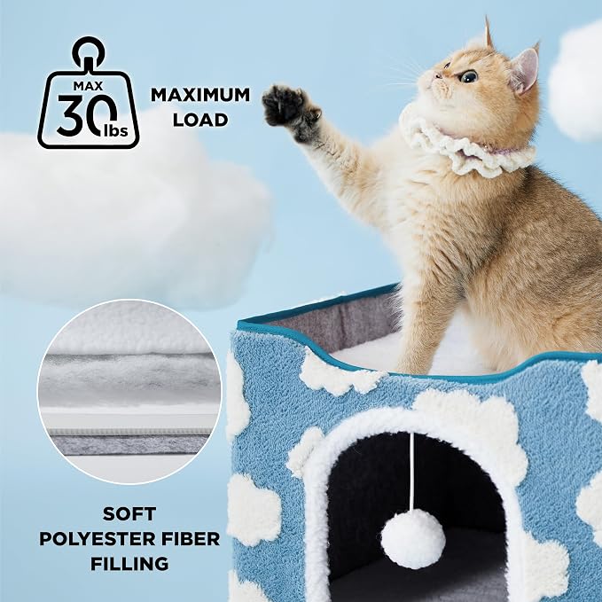 LE SURE Indoor Cat Beds Kitten House - Image 3