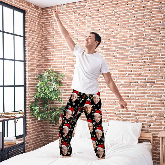 MyPupSocks Customized Face Pajamas Pants Sleep Bottoms - Image 3