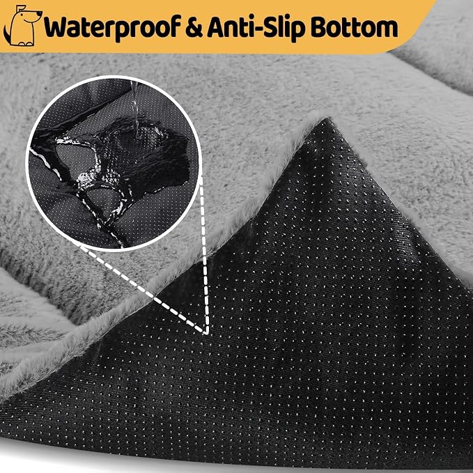 Dog Crate Pad 48 Inch, Washable Plush Kennel Mat - Image 3
