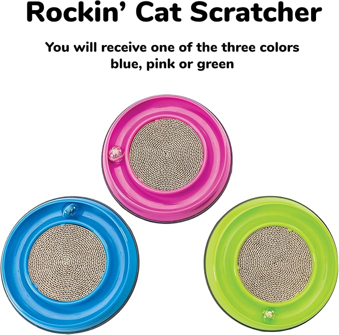SPOT Rockin’ Cat Scratcher Toy – Interactive LED Light-Up Ball Cat Toy - Image 5