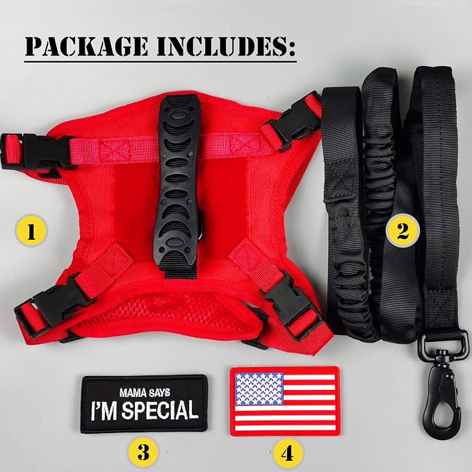 Tactical Cat Harness and Leash for Walking Escape Proof, Adjustable Military K9 - Image 6