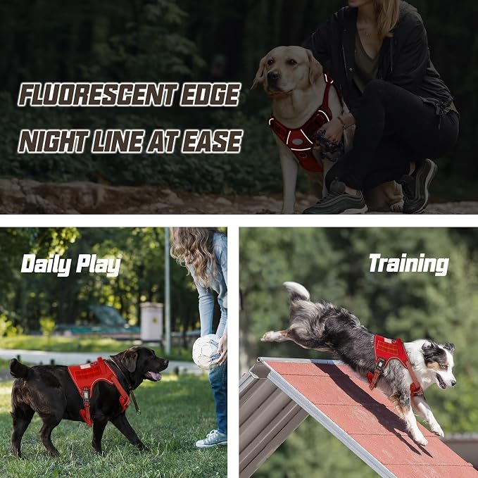 AUROTH Tactical Dog Harness for Large Dogs No Pull Adjustable Pet Harness - Image 6