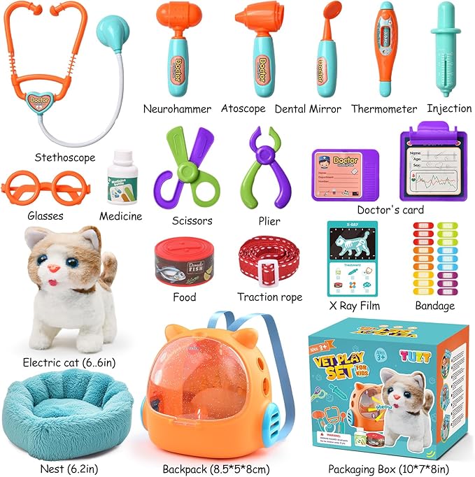 17PCS Interactive Cat Toys for Kids, Toys for 3 4 5 6 7 8 Year Old Girls Kids - Image 3