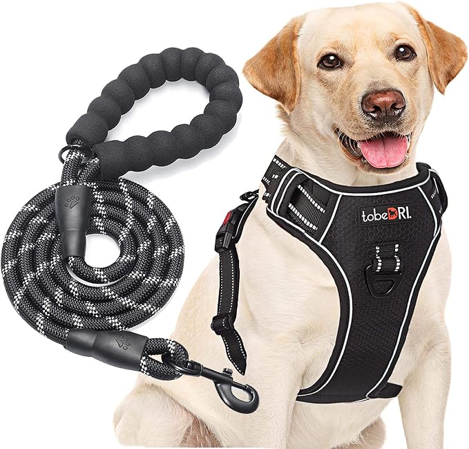 No Pull Dog Harness Adjustable Reflective Oxford Easy Control Medium Large Dog by tobeDRI