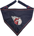 Pets First MLB Cleveland Guardians TIE Bandana, Large/X-Large. Dog Bandana by PETSFIRST