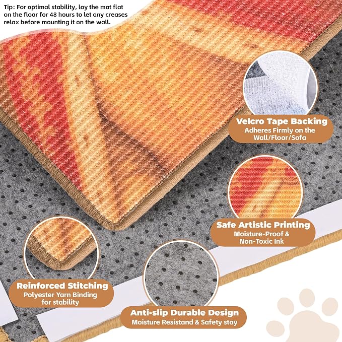Sisal Cat Scratcher Mat, Cat Wall Scratcher - Image 3