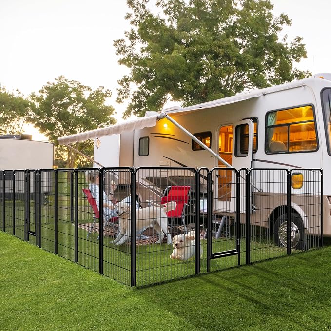 Yaheetech Dog Playpen Outdoor, 47 inch 8 Panels Dog Pen Indoor Heavy Duty Puppy - Image 2