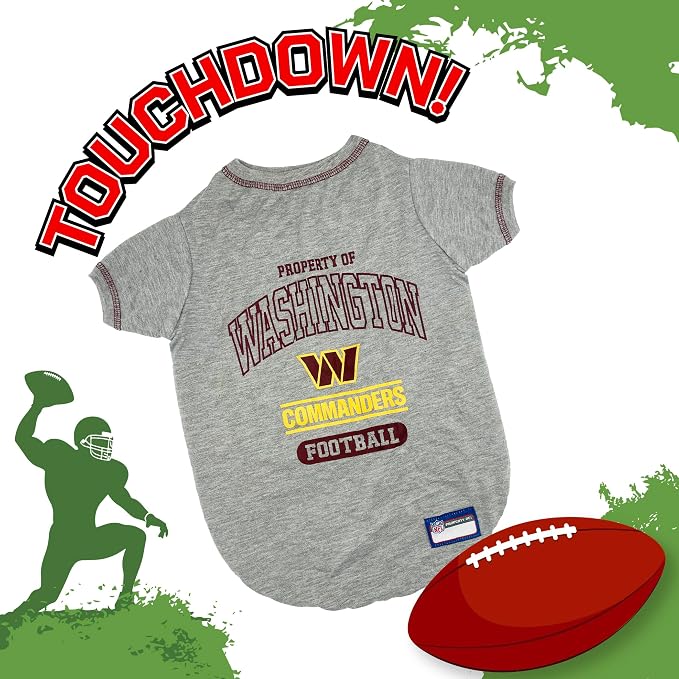 NFL Washington Commanders Dog T-Shirt Large. - Image 2