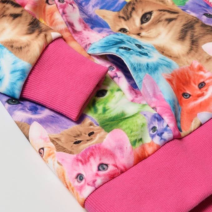 Girls Zip Up Hoodie Jacket Unicorn/Cat Sweatshirt - Image 5