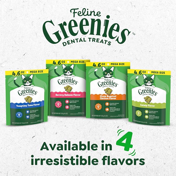 Greenies Cat Treats, Feline Veterinarian-Recommended Adult Natural Dental Cat - Image 9