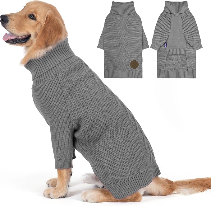 cyeollo Dog Sweater Turtleneck Knitted Sweaters by CYEOLLO