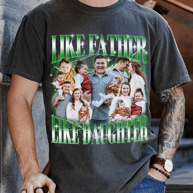 Custom Dad Shirt Personalized Picture T-Shirt - Image 5