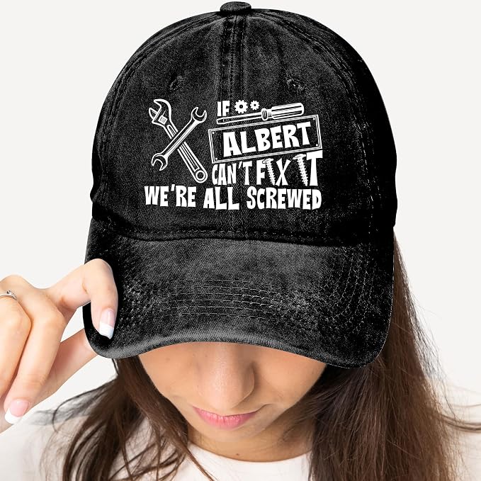 Personalized Vintage Washed Denim Dad Hat, Custom Baseball Cap - Image 6