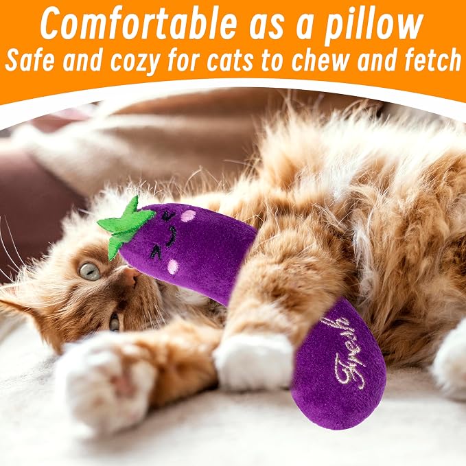 Catnip Toys for Indoor Cats, 5 Pack Cat Toys for Cats, Fluffy Catnip Toys for - Image 6