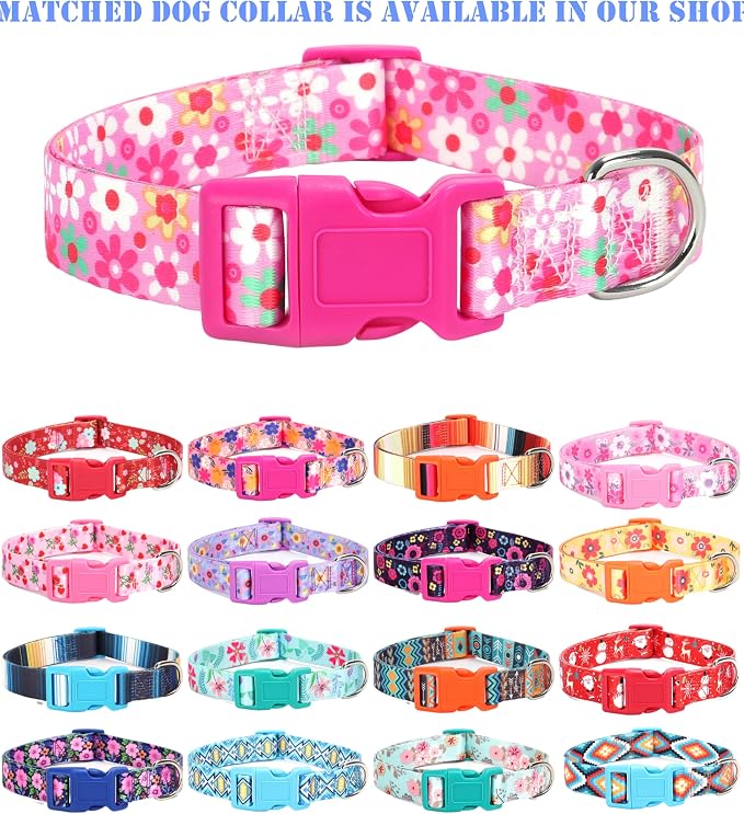 Moonpet Step in Dog Harness Leash Set- All Weather Reflective No-Pull Floral - Image 5