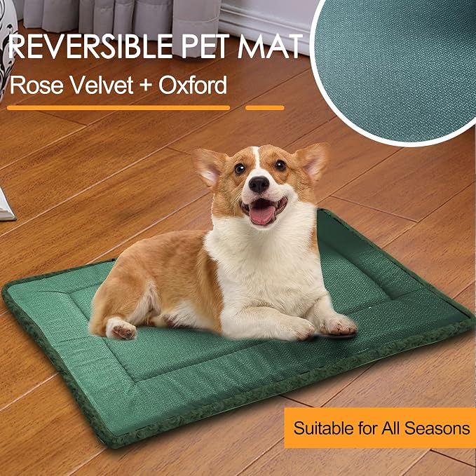 4 Pcs Washable Dog Bed Plush Orthopedic Outdoor Crate Mat - Image 3
