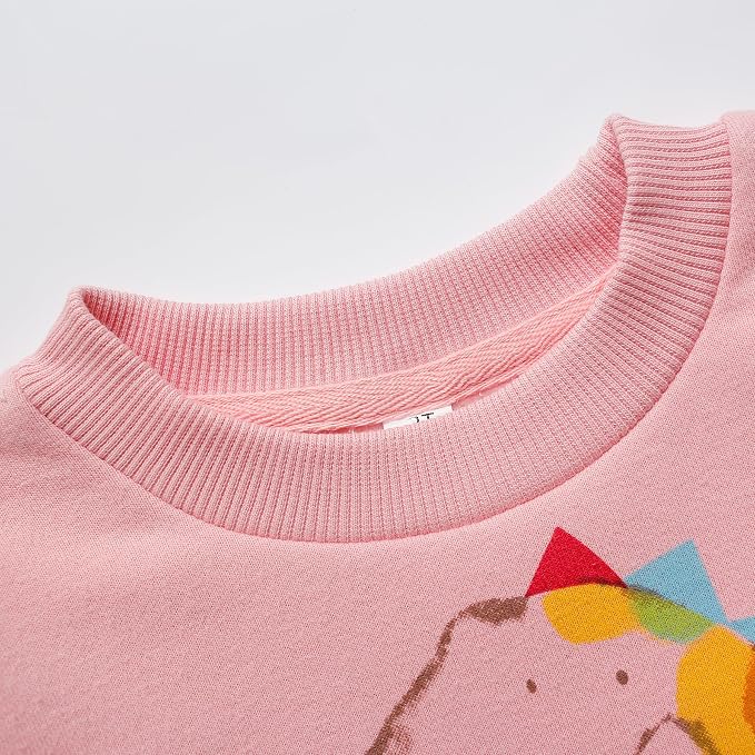 RETSUGO Toddler Baby Girls Sweatshirts Casual Pullover Crewneck Winter Long - Image 4