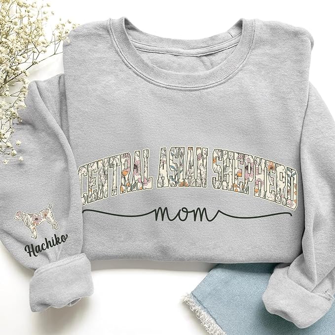 Personalized Dog Mom Sweatshirt, Dog Lover Crewneck, Gift Idea - Image 3