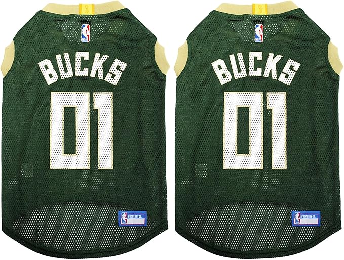 NBA Milwaukee Bucks Dog Jersey, Large by PETSFIRST