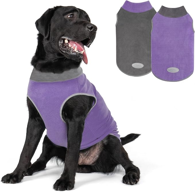 cyeollo 2 Pack Fleece Dog Sweater Pullover Sweatshirt Reflective Lightweight by CYEOLLO