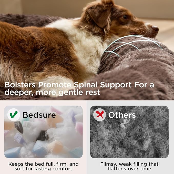 Bedsure Calming Dog Bed for Extra Large Dogs - 45in Donut Washable Large Pet Bed - Image 2