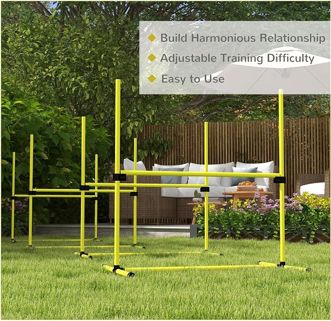 4 Pack Dog Agility Jumps with Carry Bag Exercise, Dog Agility Course Backyard - Image 6