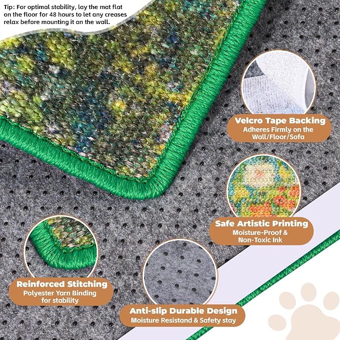 Sisal Cat Scratcher Mat, Cat Wall Scratcher - Image 3